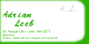 adrian leeb business card